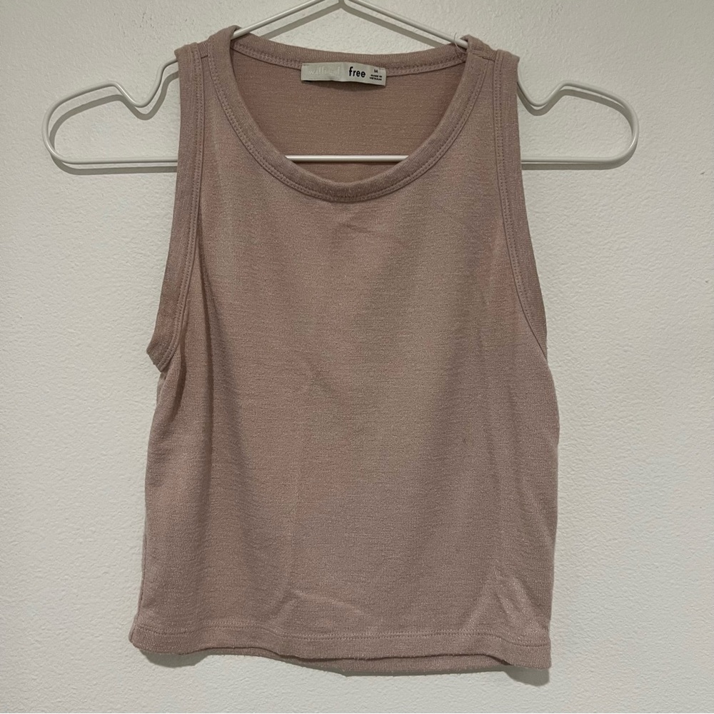 Aritzia Wilfred Free Taupe Top